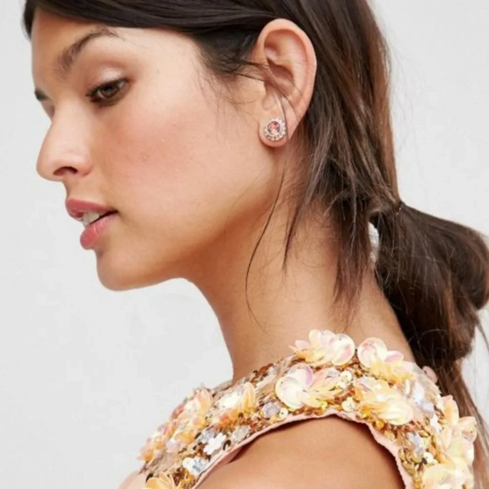 Ted Baker London Lilac Swarovski Crystal Daisy Stud Earrings